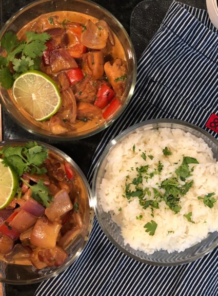 Thai-Style Chicken & Vegetables in Red Curry