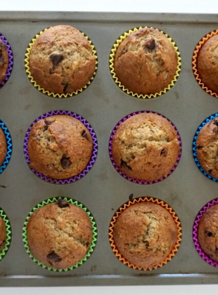 Banana-Nut-Chocolate Chip Muffins